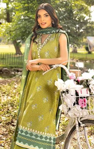 3PC Printed Lawn Unstitched Suit